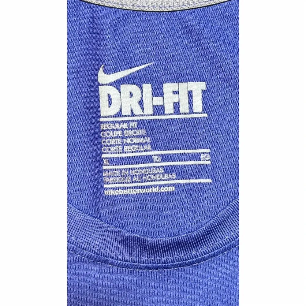 Nike Dri-FIT Tank Top Womens XL Blue Scoop Neck Sleeveless Activewear